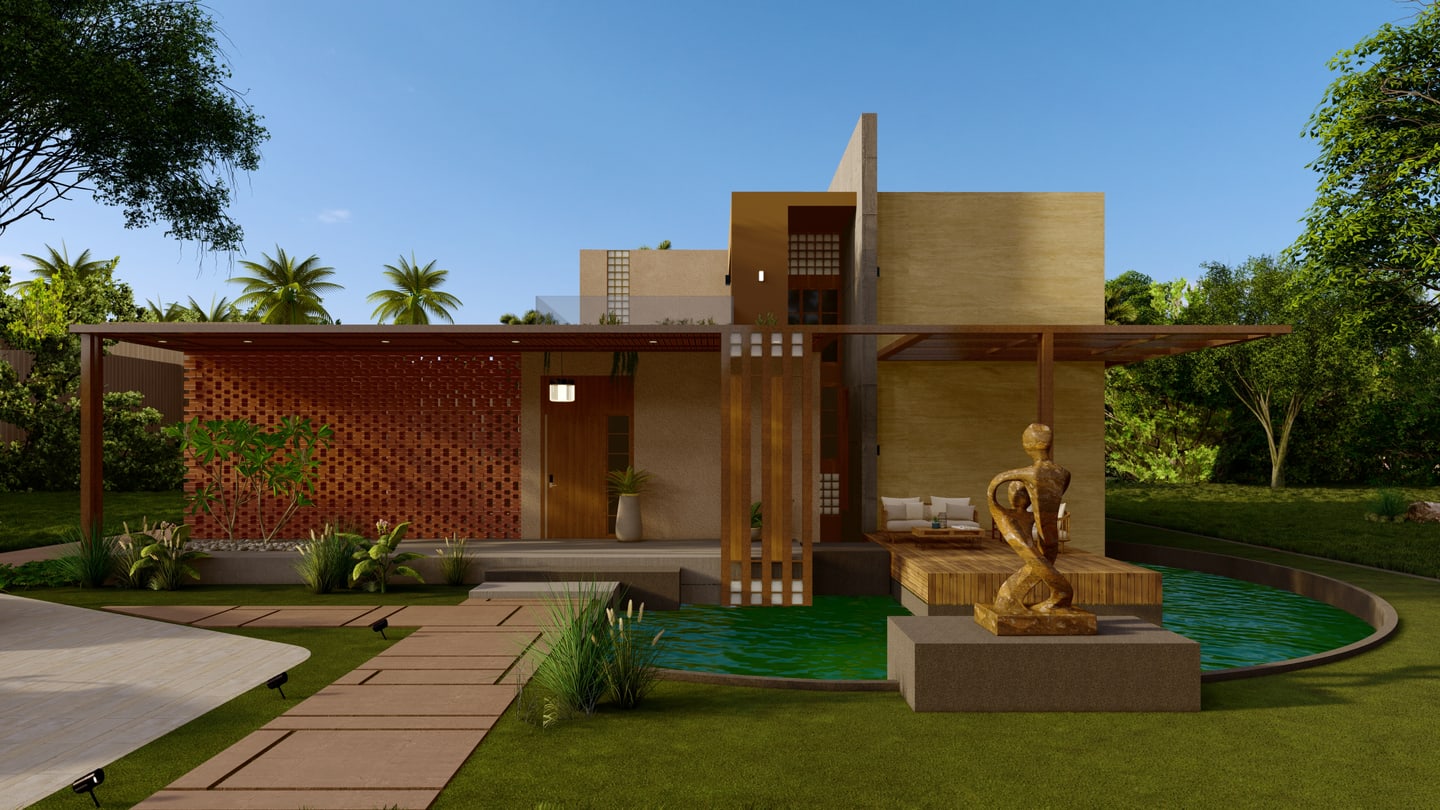 Riverside Farmhouse — Front view 1n Photo   6